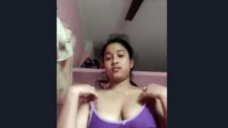Desi Indian beauty reveals her assets - big breasts and intimate area