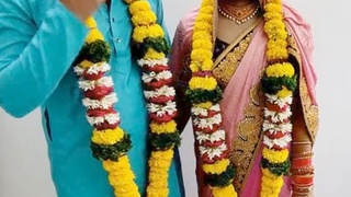 Freshly wed Indian couple exploring their passion