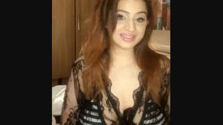 Fresh Desi beauty Kenisha Awasthi in a real-time performance