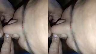Desi Bhabhi presses her breasts and gives blowjob part 2