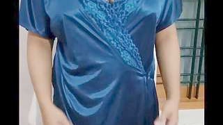 Indian aunt reveals her breasts and vagina