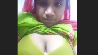 Village bride with big breasts from India