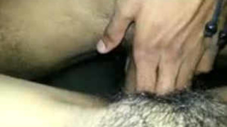 A charming Sri Lankan girlfriend with a hairy young vagina is intimated by her boyfriend