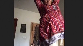 Elder sister records a changing video for her partner